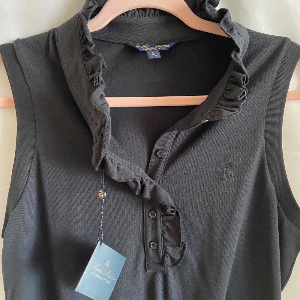Brooks Brothers Sleeveless Ruffle Shirt - Picture 2 of 4